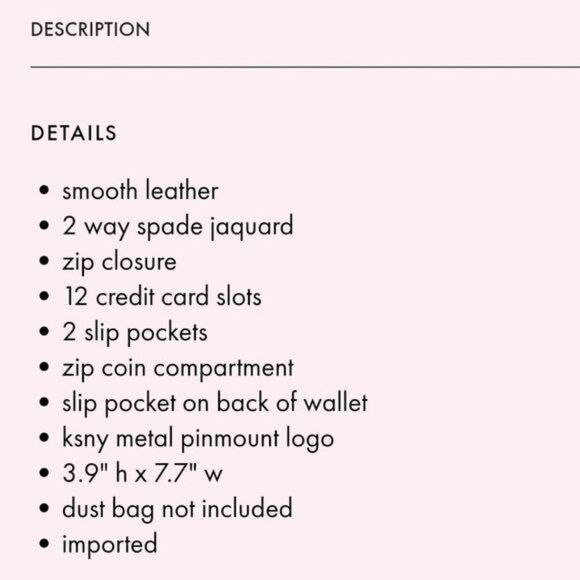 Kate Spade Lucky Draw Large Continental Zip Around Leather Wallet Casino Theme - Picture 15 of 15